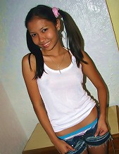 Perky breasted and pigtailed young filipina teen